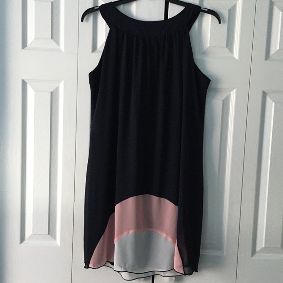 Enfocus Studio Navy/Pink Sleeveless Dress size 14 - Picture 2 of 8